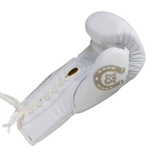 BOXING GLOVES - Mexican™ LUCKY 13 - LACE UP 16oz - WHITE - Image 9