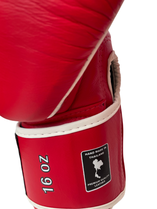 BOXING GLOVES - Siam™ - LEATHER - RED - 16OZ - Image 7