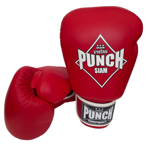 BOXING GLOVES - Siam™ - LEATHER - RED - 16OZ