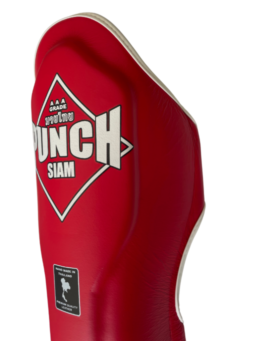 SHIN PADS - Siam™ - LEATHER - RED - Image 4