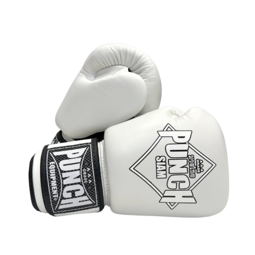 BOXING GLOVES - Siam™ - LEATHER - WHITE - 12OZ - Image 4