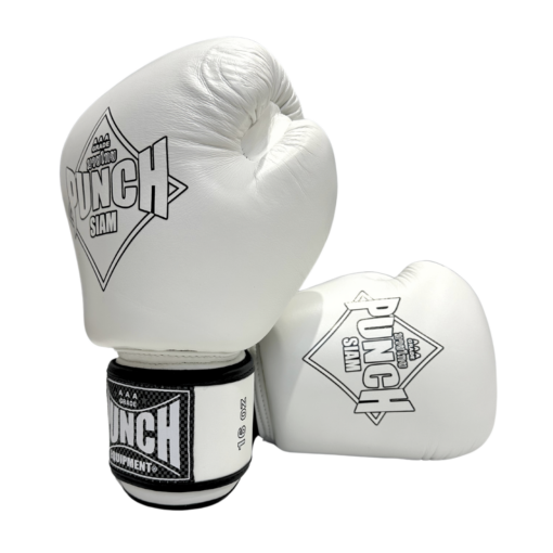 BOXING GLOVES - Siam™ - LEATHER - WHITE - 16OZ - Image 5