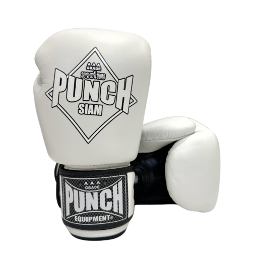 BOXING GLOVES - Siam™ - LEATHER - WHITE - 12OZ - Image 2