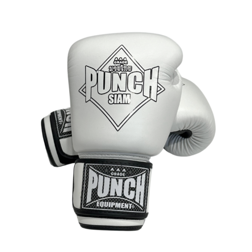 BOXING GLOVES - Siam™ - LEATHER - WHITE - 12OZ - Image 3