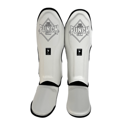 SHIN PADS - Siam™ - LEATHER - WHITE