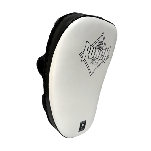 THAI PAD - Siam™ - LEATHER - CURVED - DOUBLE STRAP - WHITE - Image 4