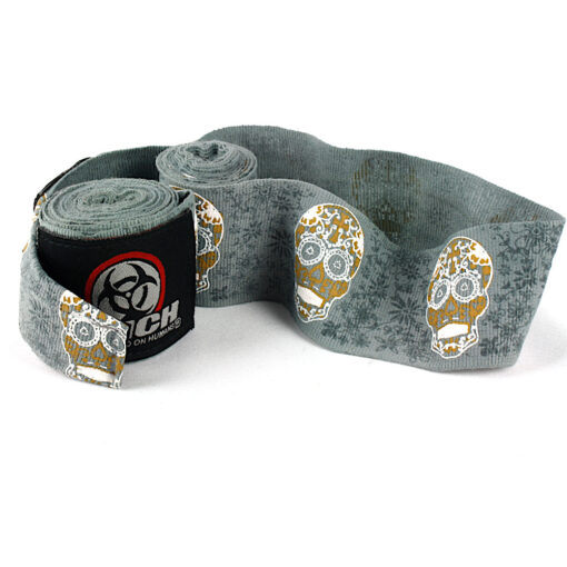 HAND WRAPS - Urban™ - 4.5m STRETCH - GOLD SKULL - Image 7