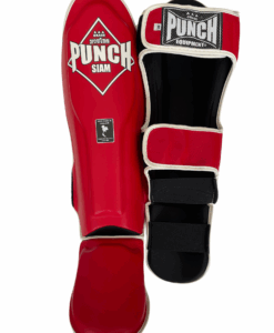 SHIN PADS - Siam™ - LEATHER - RED