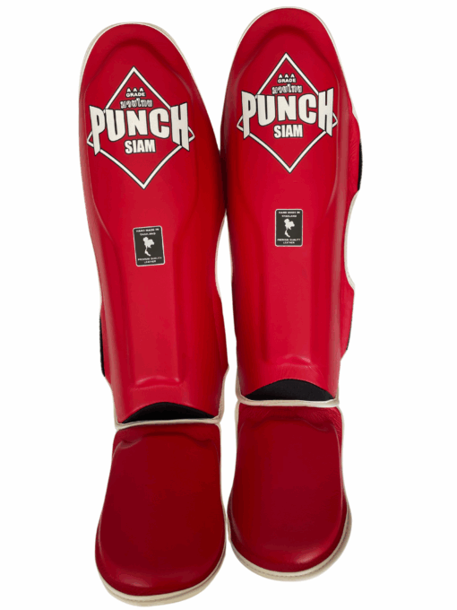 SHIN PADS - Siam™ - LEATHER - RED - Image 7