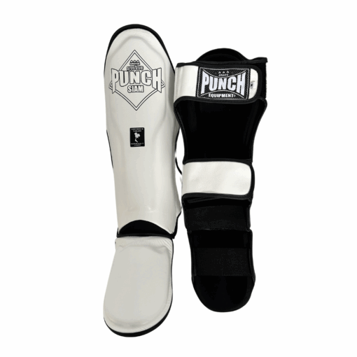 SHIN PADS - Siam™ - LEATHER - WHITE