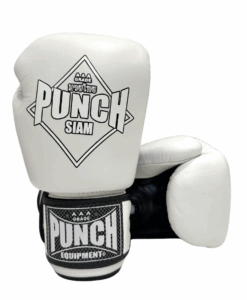 BOXING GLOVES - Siam™ - LEATHER - WHITE - 16OZ