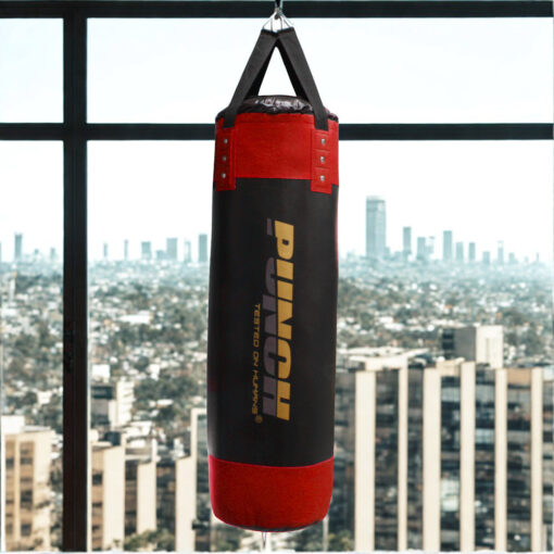 BOXING BAG - Urban™ - STRAPS - 4FT BLK/ RED