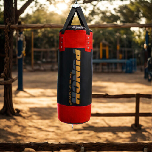 BOXING BAG - Urban™ - STRAPS - 3FT BLK/ RED