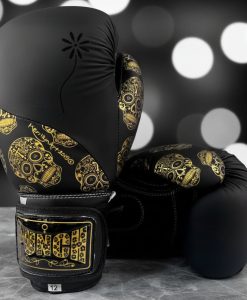 BOXING GLOVES - Urban™ GOLD SKULLS - 12oz - BLACK — Buy Online Australia | Ringside Sports