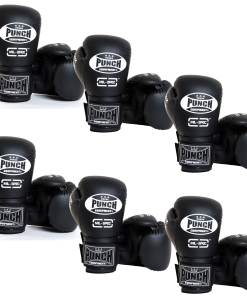 BOXING GLOVES - Trophy Getters® MIL SPEC™ - MATT BLACK 12oz - 6 BUY PRICE