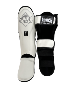 SHIN PADS - Siam™ - LEATHER - WHITE