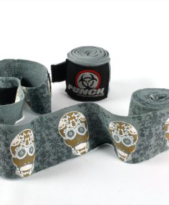 HAND WRAPS - Urban™ - 4.5m STRETCH - GOLD SKULL